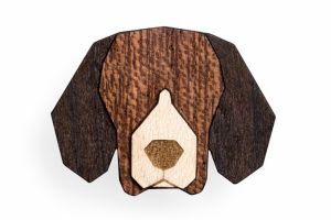 Wooden brooch Beagle Brooch