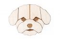 Wooden brooch Bichon Frise Brooch