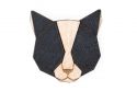 Wooden brooch Black Cat Brooch
