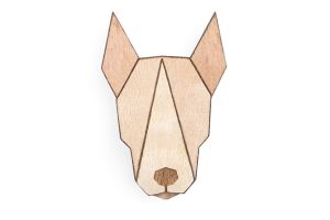 Wooden brooch Bull Terrier Brooch
