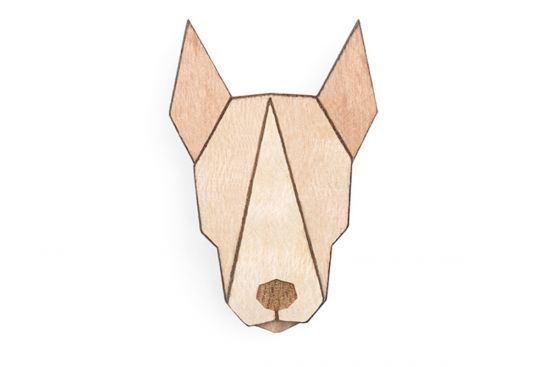 Wooden brooch Bull Terrier Brooch