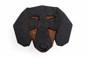 Wooden brooch Dachshund Brooch