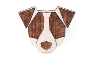 Wooden brooch Jack Russell Brooch