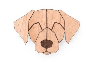 Wooden brooch Labrador Brooch