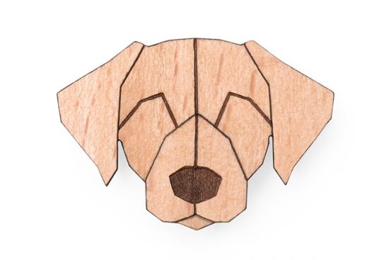 Wooden brooch Labrador Brooch