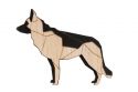 Wooden brooch Walking Shepherd Brooch