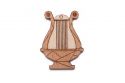 Wooden Brooch Lyre Brooch
