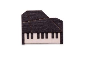 Wooden Brooch Piano Brooch