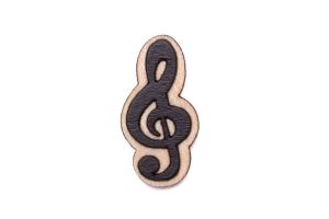 Wooden brooch Treble Clef Brooch