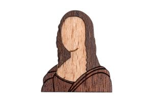 Wooden brooch Lisa Brooch