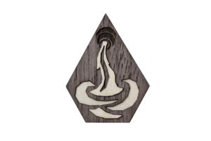 Wooden brooch Aquarius Brooch