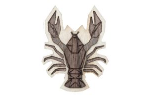 Wooden brooch Cancer Brooch