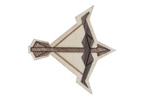 Wooden brooch Sagittarius Brooch