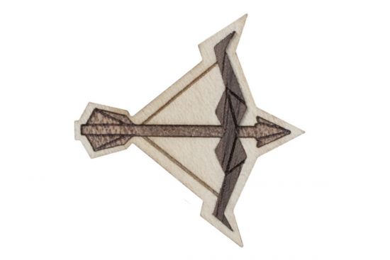 Wooden brooch Sagittarius Brooch