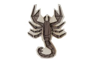 Wooden brooch Scorpius Brooch