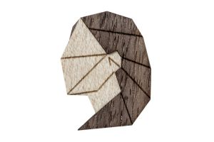 Wooden brooch Virgo Brooch