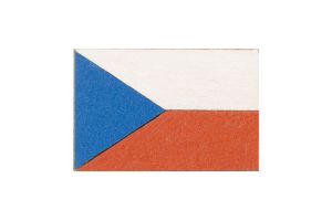 Wooden flag Czech Republic
