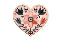 Wooden Brooch Folk Heart – Pink