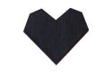 Wooden Brooch Black Heart