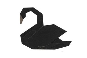 Wooden brooch Black Swan Brooch