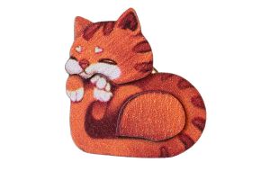 Wooden Brooch – Kitty Love