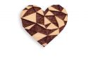 Wooden brooch Love Brooch
