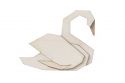Wooden brooch  White Swan Brooch