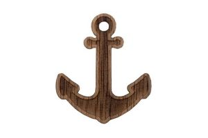 Wooden brooch Anchor 