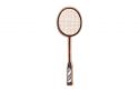 Wooden brooch Badminton bat