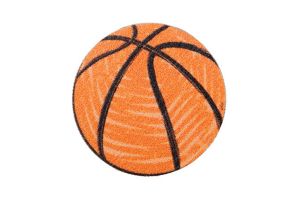 Wooden brooch Basketball ball 