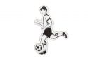 Wooden Football player Brooch