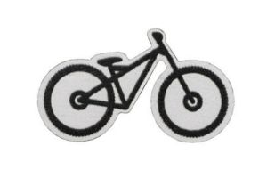 Wooden brooch Mountain bike 