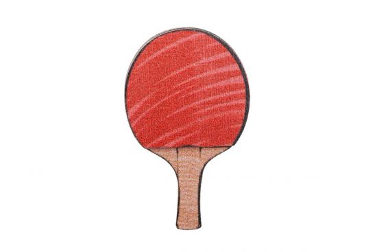 Wooden brooch Ping pong bat 