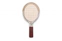 Wooden brooch Tennis bat 