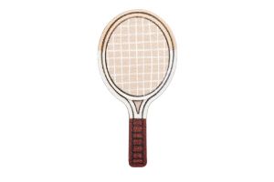 Wooden brooch Tennis bat 