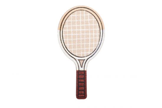 Wooden brooch Tennis bat 