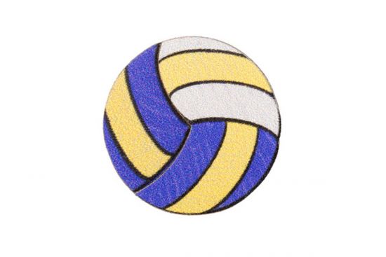 Wooden brooch Volleyball ball 