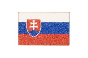 Wooden flag Slovakia