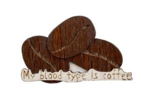 Coffee Blood Type Brooch