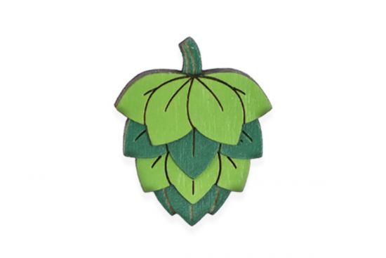 Wooden brooch Hops Brooch