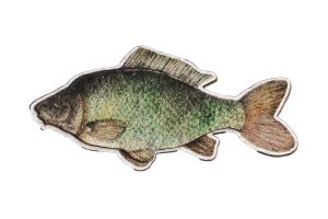 Wooden Brooch Carp – by Epipi