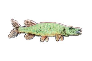 Wooden Brooch Pike– by Epipi