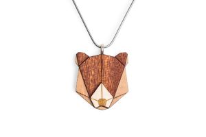 Wooden pendant Bear Pendant