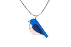 Wooden pendatnt Blue Bird Pendant