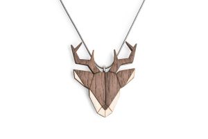 Wooden pendant Deer Pendant