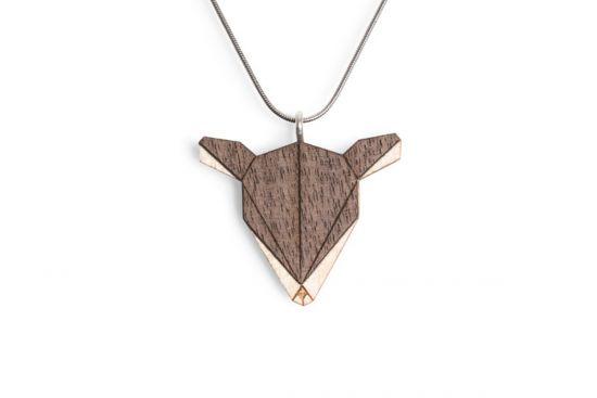 Wooden pendant Doe Pendant