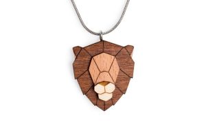 Wooden pendant Lion Pendant
