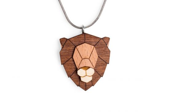 Wooden pendant Lion Pendant