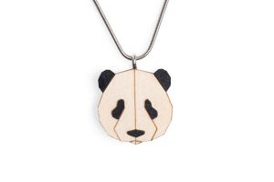 Wooden pendant Panda Pendant