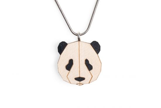 Wooden pendant Panda Pendant